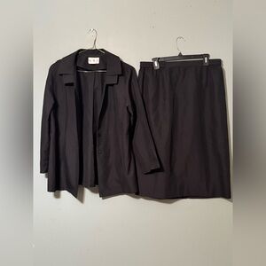 Nipon Boutique Black Blazer and Skirt Set